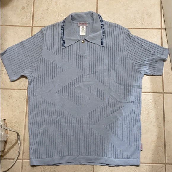 Versace Other - Versace Classic Light Blue Knitted Polo Shirt